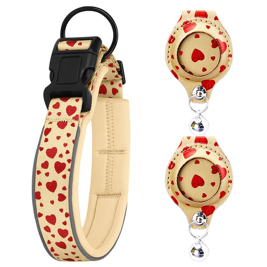 Pet positioning collar-Heart Yellow 1Pair2-S-without locator