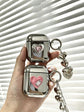 Pink Framed Heart Plated Case + 3 Heart Pendants AirPods Pro