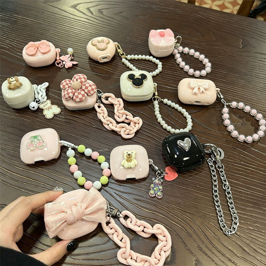 Pink Mini [Pink Shell] + Pearl Bracelet AirPods Pro