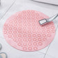 Pink Round Non-Slip Massage Bath Mat 55×55cm