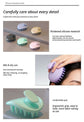 Scalp Massage Shampoo Brush-Apricot
