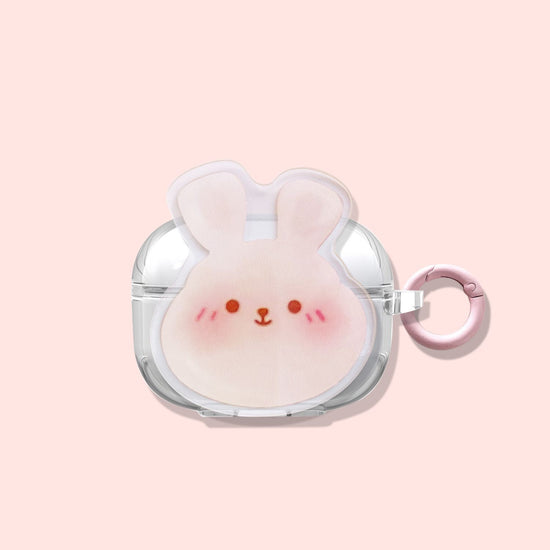 Shy Pink-faced Rabbit + Round Ring Apple AirpodsPro 2