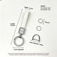 Silver Hardware White 25 Pack