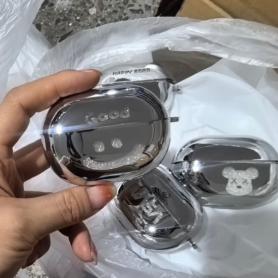 SmileyFace AirPods Pro Bluetooth Earbud Case with matching ring