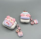 Strawberry Hat Pig Bluetooth Earphone Case + pendant AirPods 4