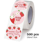 Strawberry Thank You Stickers 25mm 1inch