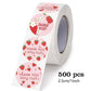 Strawberry Thank You Stickers 38mm 1 and a half inch