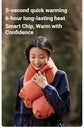 USB Heated White Duck Down Neck Warmer-Wine Red