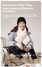 USB Heated White Duck Down Neck Warmer-Wine Red