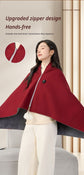 USB Washable Heated Shawl-No Power Bank Included-Green