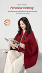 USB Washable Heated Shawl-No Power Bank Included-Green