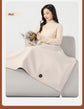 USB Washable Heated Shawl-No Power Bank Included-Red