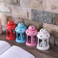 White Black and Red Candle Holder Set of 3