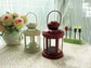 White Pink and Black Candle Holder Set of 3
