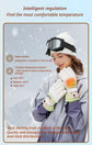 Windproof Water-Repellent Fleece-Lined Self-Heating Gloves Pink