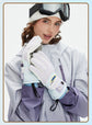 Windproof Water-Repellent Self-Heating Fleece Gloves Light Green