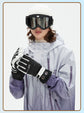 Winter Self-Heating Windproof Touchscreen Gloves-Beige Black