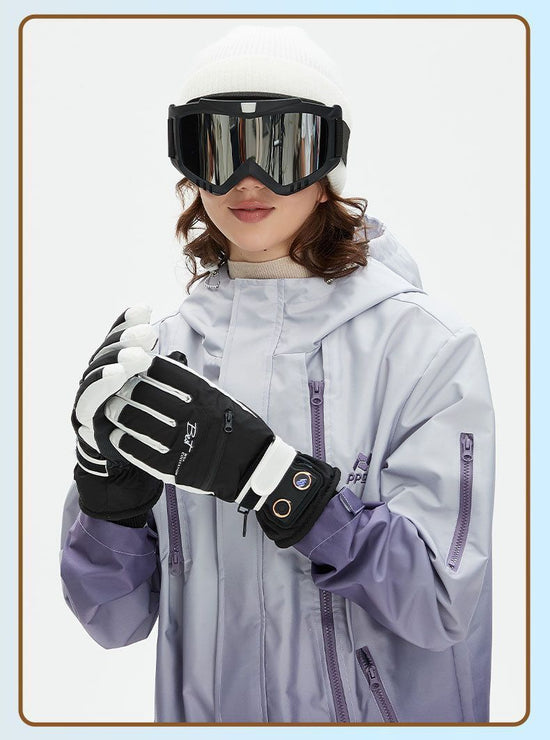 Winter Self-Heating Windproof Touchscreen Gloves-Blue Black
