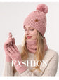 Women Khaki Argyle 3-Piece Set-Hat Scarf and Gloves