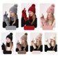 Women Pink Argyle 3-Piece Set-Hat Scarf and Gloves