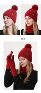 Women Pink Argyle 3-Piece Set-Hat Scarf and Gloves