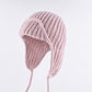 Women Plain Aviator Hat with Earflaps Gray