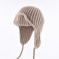 Women Plain Aviator Hat with Earflaps Khaki