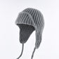 Women Plain Aviator Hat with Earflaps Lake Blue