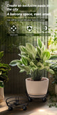 Black Round Wheel Plant Caddy