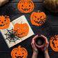 1pk Felt Spider Web Halloween Coasters Table Decor Mats