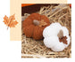 Fluffy Fabric Pumpkin Figurine, White Plush Pumpkin, Elegant Desktop Ornament Suitable For Thanksgiving, Halloween And Winter Christmas Decor