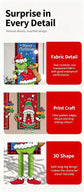 Elk Printed Hanging Flag, Christmas & Halloween Holiday Party Background Cloth & Scene Decor Prop, 110*40cm