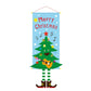 Christmas Tree Pattern Hanging Banner, Printed Background Cloth, Christmas & Halloween Party Decor Supplies, 110*40cm