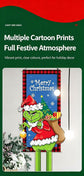 Red Santa Printed Hanging Tapestry, Christmas & Halloween Holiday Party Backdrop Supplies, 110*40cm