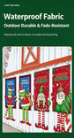 Red Santa Printed Hanging Tapestry, Christmas & Halloween Holiday Party Backdrop Supplies, 110*40cm