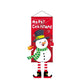 Red Snowman Hanging Tapestry, Christmas & Halloween Creative Printed Party Prop, 110*40cm