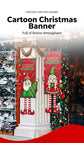 Red Snowman Hanging Tapestry, Christmas & Halloween Creative Printed Party Prop, 110*40cm
