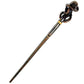 Skull Detail Resin Wizard Wand With Metal Inner Core, Horror Style Holiday Cosplay Prop, Style 30
