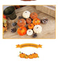 Ins Flocked Pumpkin Figurine, Halloween & Christmas Party Desktop Ornament, Ideal Indoor Festive Decoration, Cream White 10cm