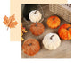 Ins Style Flocked Pumpkin Decor, Halloween & Christmas Indoor Party Supplies, Cute Seasonal Home Ornament, Orange 10cm
