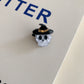 Skull & Witch Hat Combined Hair Barrettes, Vintage Gothic Clips for Halloween and Christmas Occasions