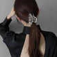 Halloween & Christmas Matte Black Bat Design Metal Hair Claw, Stylish Back Section Hair Clip For Festival Outfits
