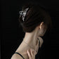 Halloween & Christmas Matte Black Bat Design Metal Hair Claw, Stylish Back Section Hair Clip For Festival Outfits
