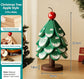 Green Christmas Tree 4-Tier Apple Pattern Heat Insulation Pad, Anti-scald Pot Coaster for Christmas & Halloween Events