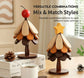 Green Christmas Tree 4-Tier Apple Pattern Heat Insulation Pad, Anti-scald Pot Coaster for Christmas & Halloween Events