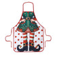 Christmas White Themed Party Apron, Waterproof Cooking Apron, Versatile Dress‑up Supply for Christmas & Halloween Event, 75*52cm