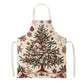 Classic Christmas & Halloween Apron, 56x45 cm Flannel, soft and warm, standard fit, perfect for everyday kitchen tasks and party hosting.