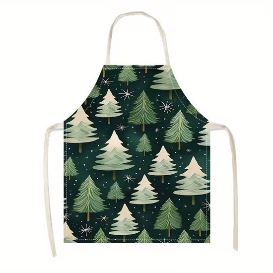 Santa Christmas & Halloween Apron, 56x45 cm Light Cotton Linen, lightweight and breathable, standard fit, wonderful as a gift for friends and family.
