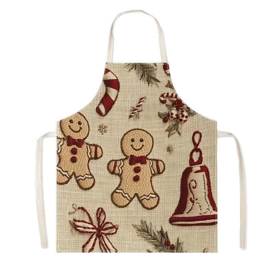 Jolly Christmas & Halloween Apron, 75x65 cm Heavy Cotton Linen, sturdy and durable, large size offers extra coverage, wrinkle-resistant, keeps you looking sharp.