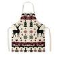 Feast Christmas & Halloween Apron, 75x65 cm Light Cotton Linen, lightweight and breathable, large size offers extra coverage, spill-proof surface protects your clothes.